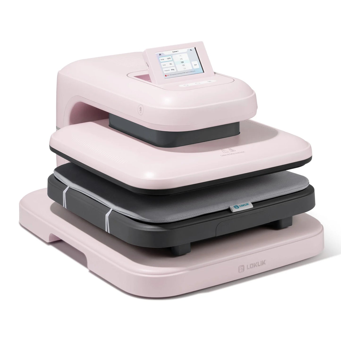 LOKLiK ImPress™ Auto 2-Smart 38x38 cm varmepresse - Pastellrosa