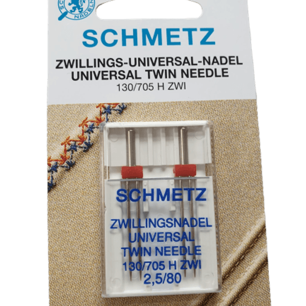 Schmetz 2pk  2,5/80 Universal-tvillingnål - 130/705 H ZWI