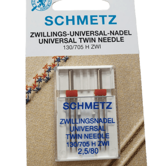 Schmetz 2pk  2,5/80 Universal-tvillingnål - 130/705 H ZWI