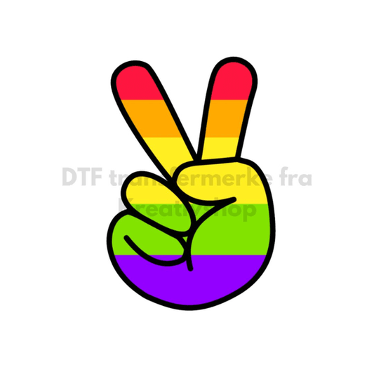 DTF Transfermerke - Peace regnbue