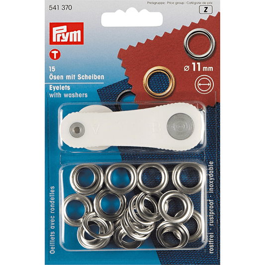 Prym Maljer 11 mm sølv 15 pk