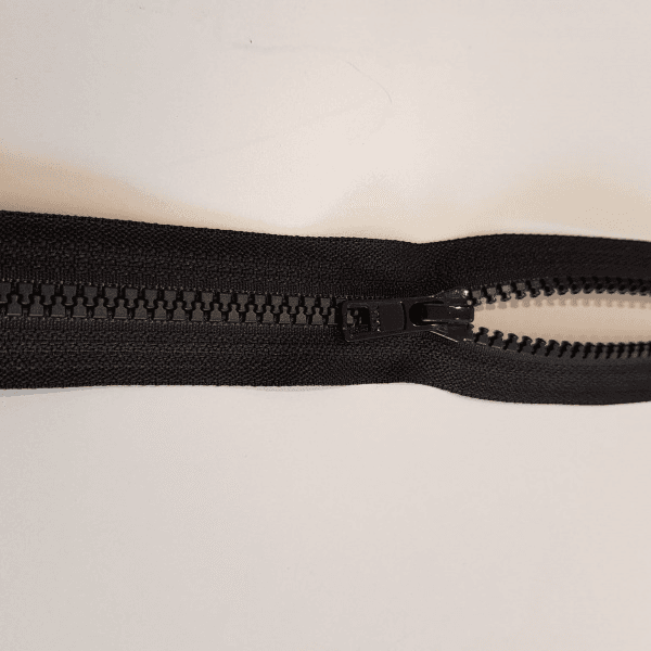 Ykk 6 mm SVART 55 cm vislon cm glidelås