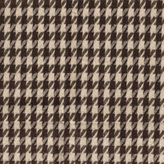 REST- Kåpestoff - Houndstooth brun - 190 CM