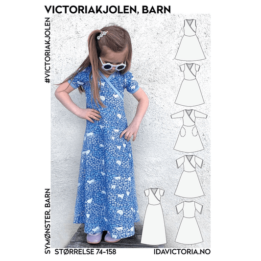 Ida Victoria - Victoriakjolen barn - Symønster papir