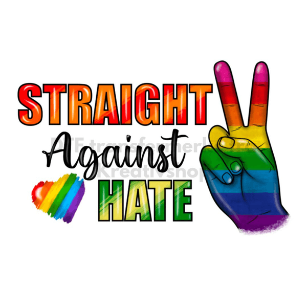 DTF Transfermerke - Straight against hate