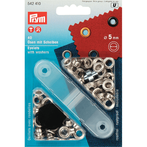 Prym Maljer 5 mm 40 stk sølv