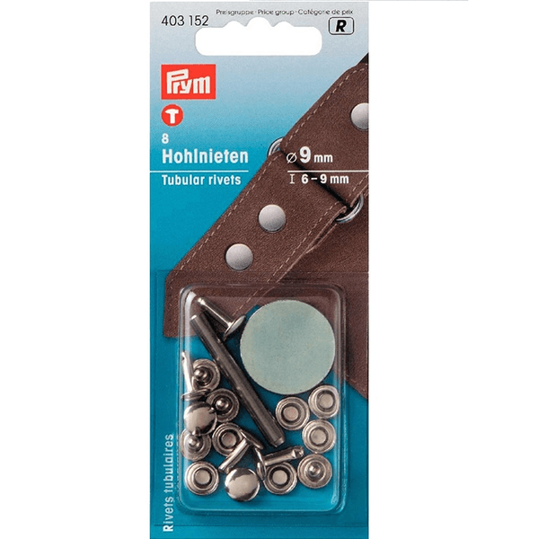 Prym Nagler rørformet 6-9 mm brass silver - 8 stk