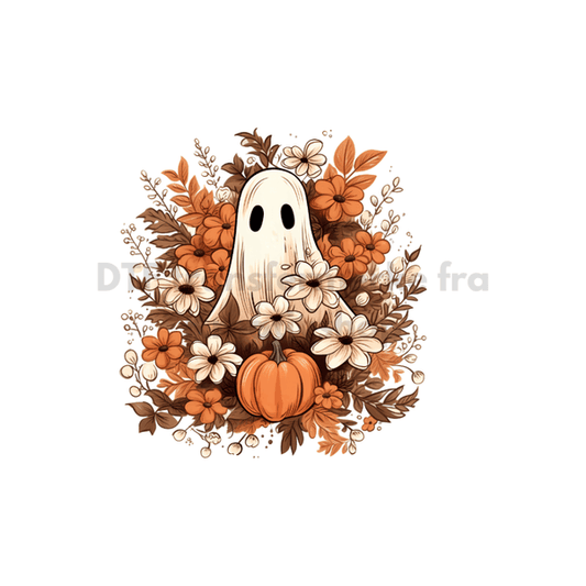 DTF Transfermerke - Boo floral pumpkin