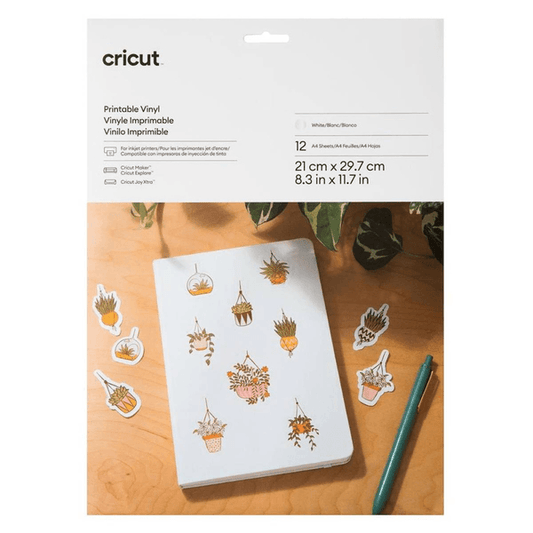 Cricut Printable vinyl hvit 12 pk A4