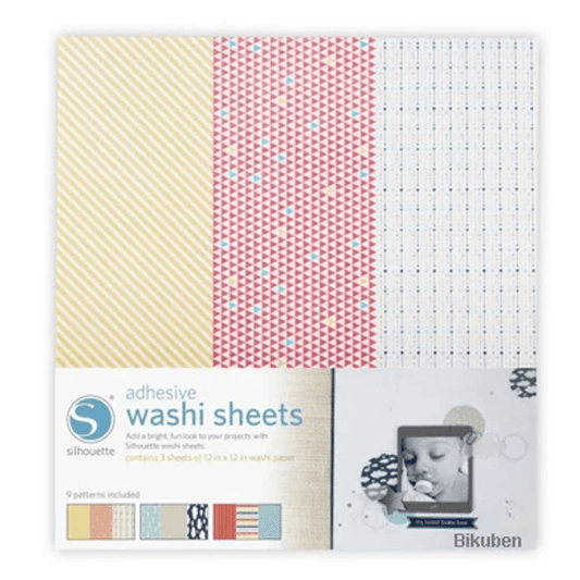 Silhouette adhesive washi sheets - 12" x 12" - 3 ark