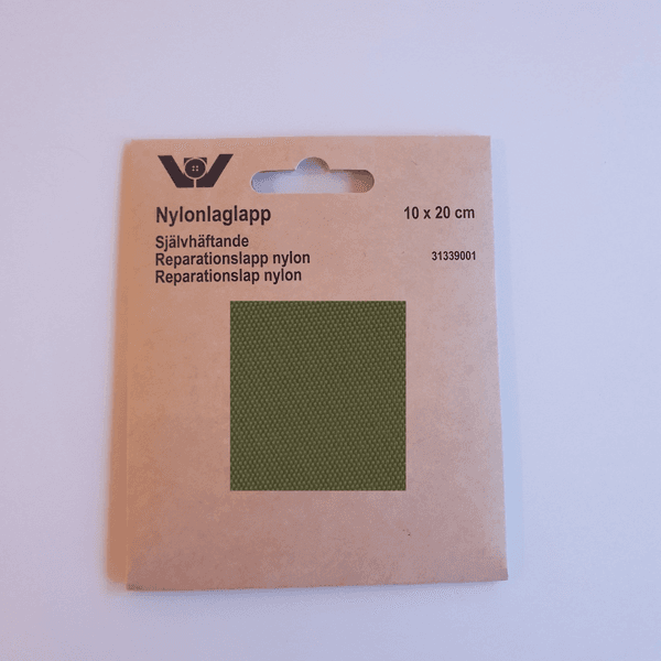 Reperasjonslapp selvklebende 10 x 20 cm - Nylon Khaki