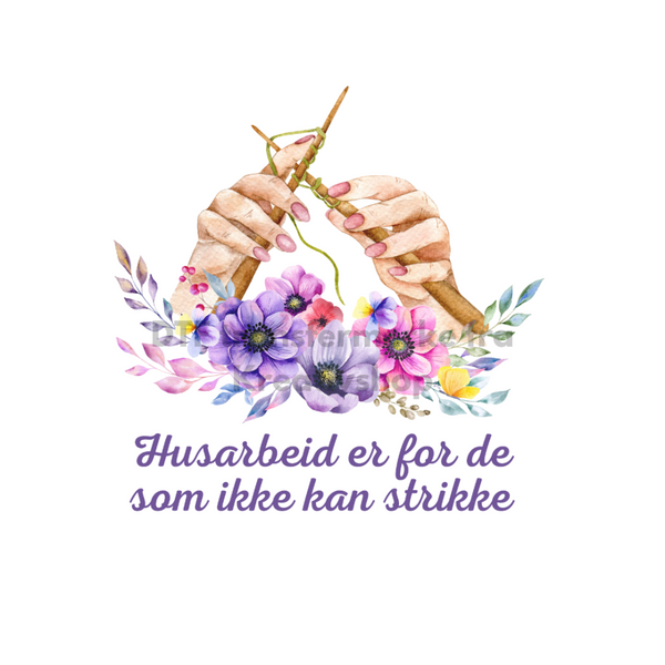 DTF Transfermerke - Husarbeid strikking