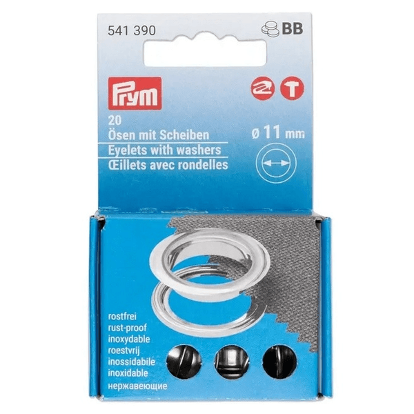 Prym Maljer 11 mm sølv 20 pk