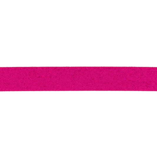 Elastikk 25 mm glitter - Rosa per meter